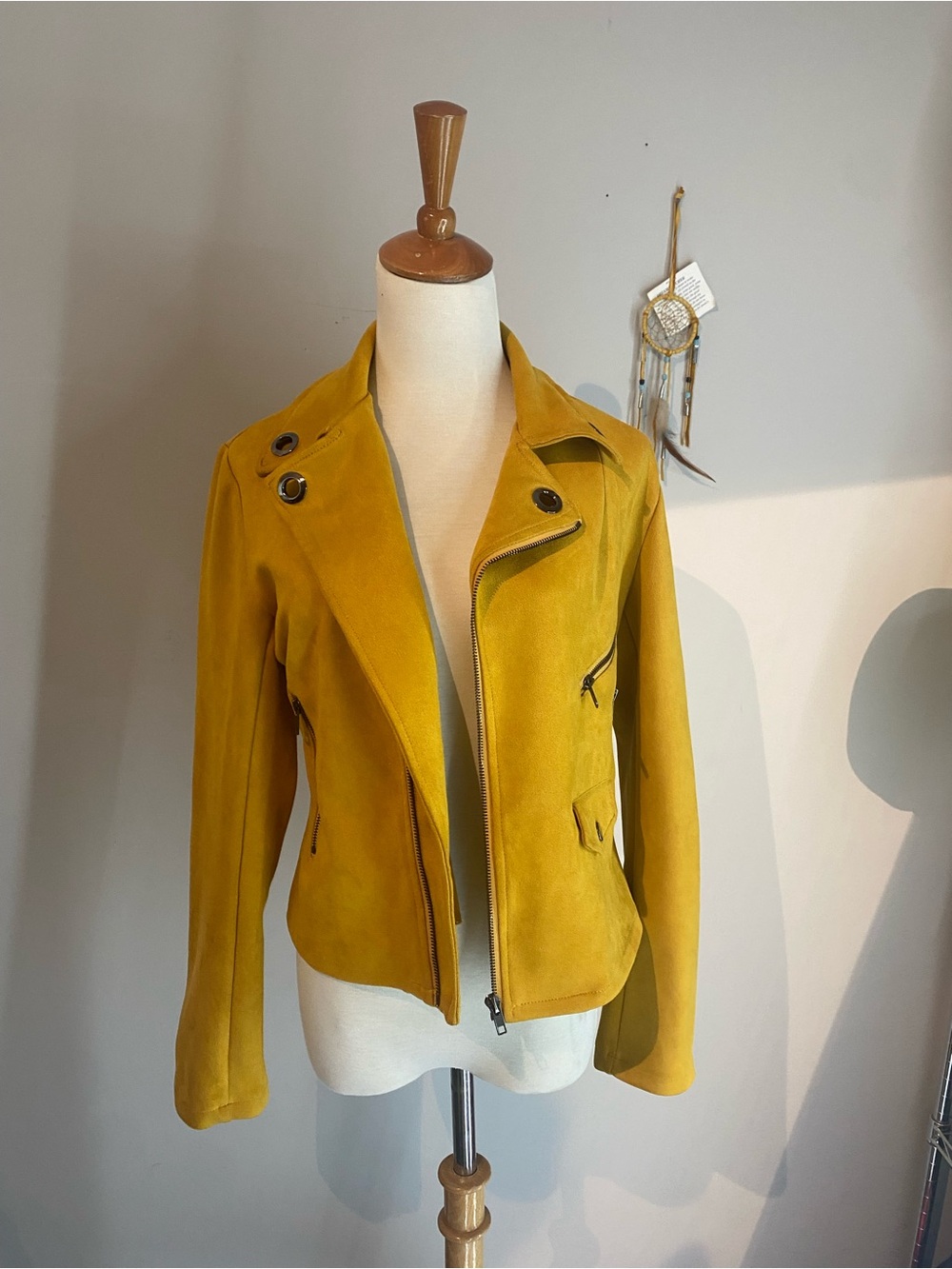 Mustard yellow Moto Jacket